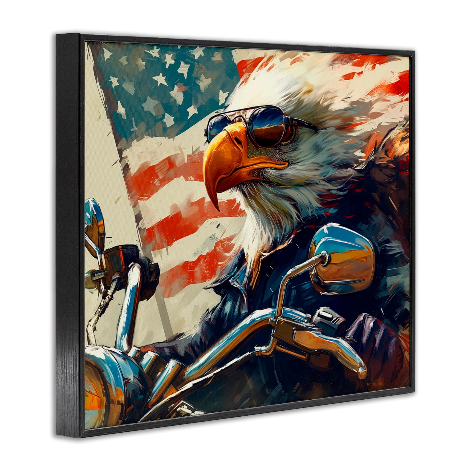 Stupell Industries Patriotic Bald Eagle Framed Giclee Art